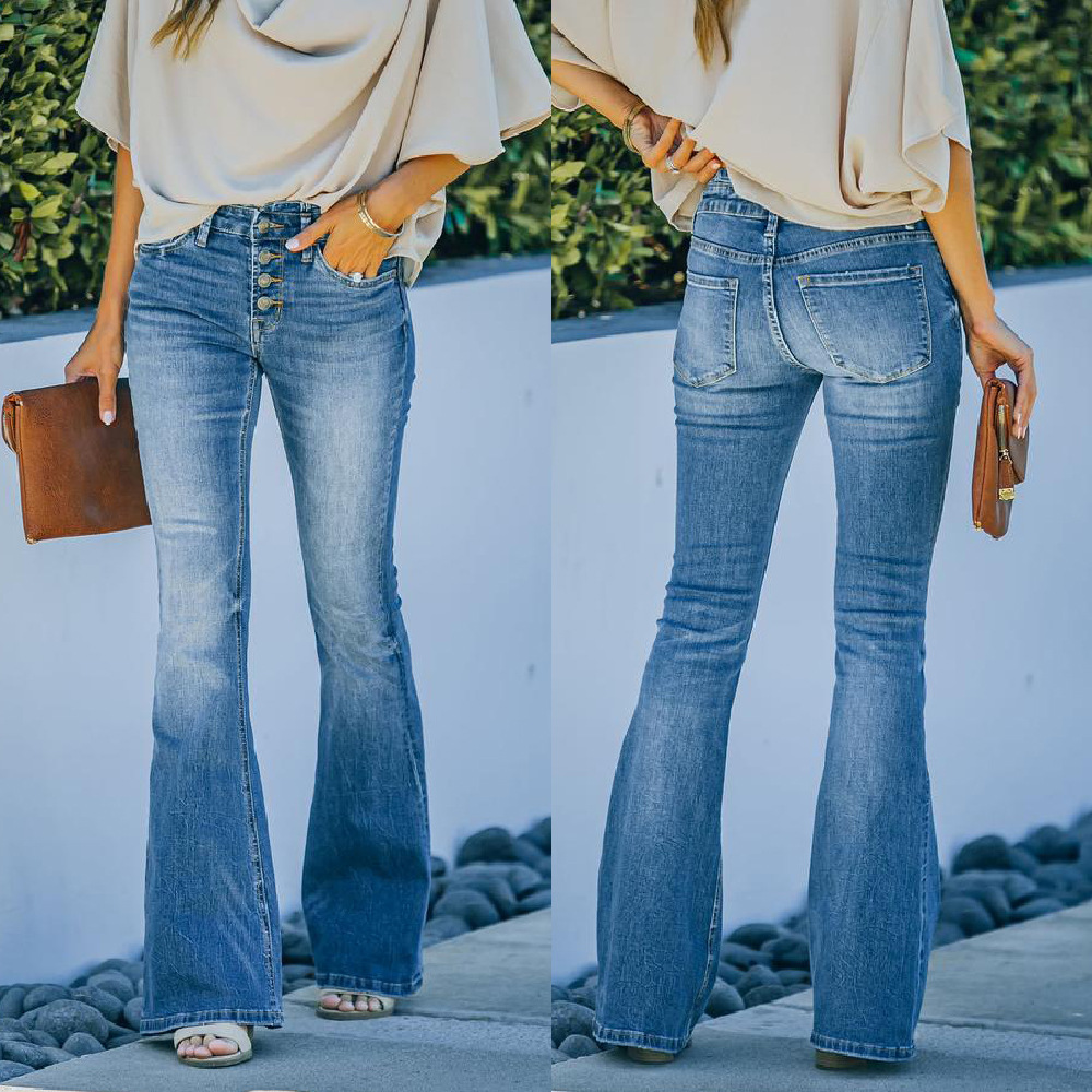 Eleganta utsvängda jeans