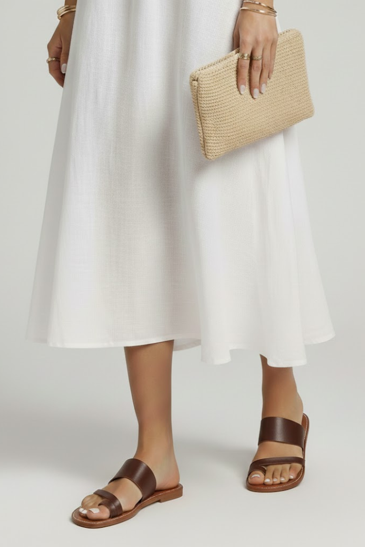 Kimberly – Damens Slip-On Sandaler med Spännsrem