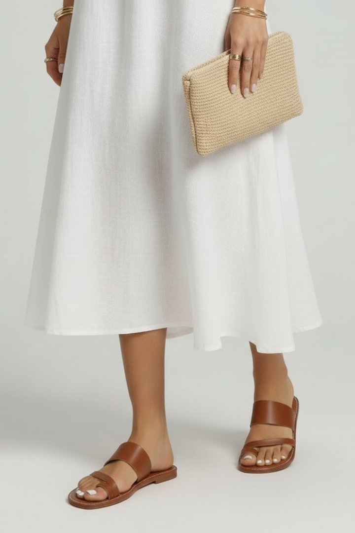 Kimberly – Damens Slip-On Sandaler med Spännsrem