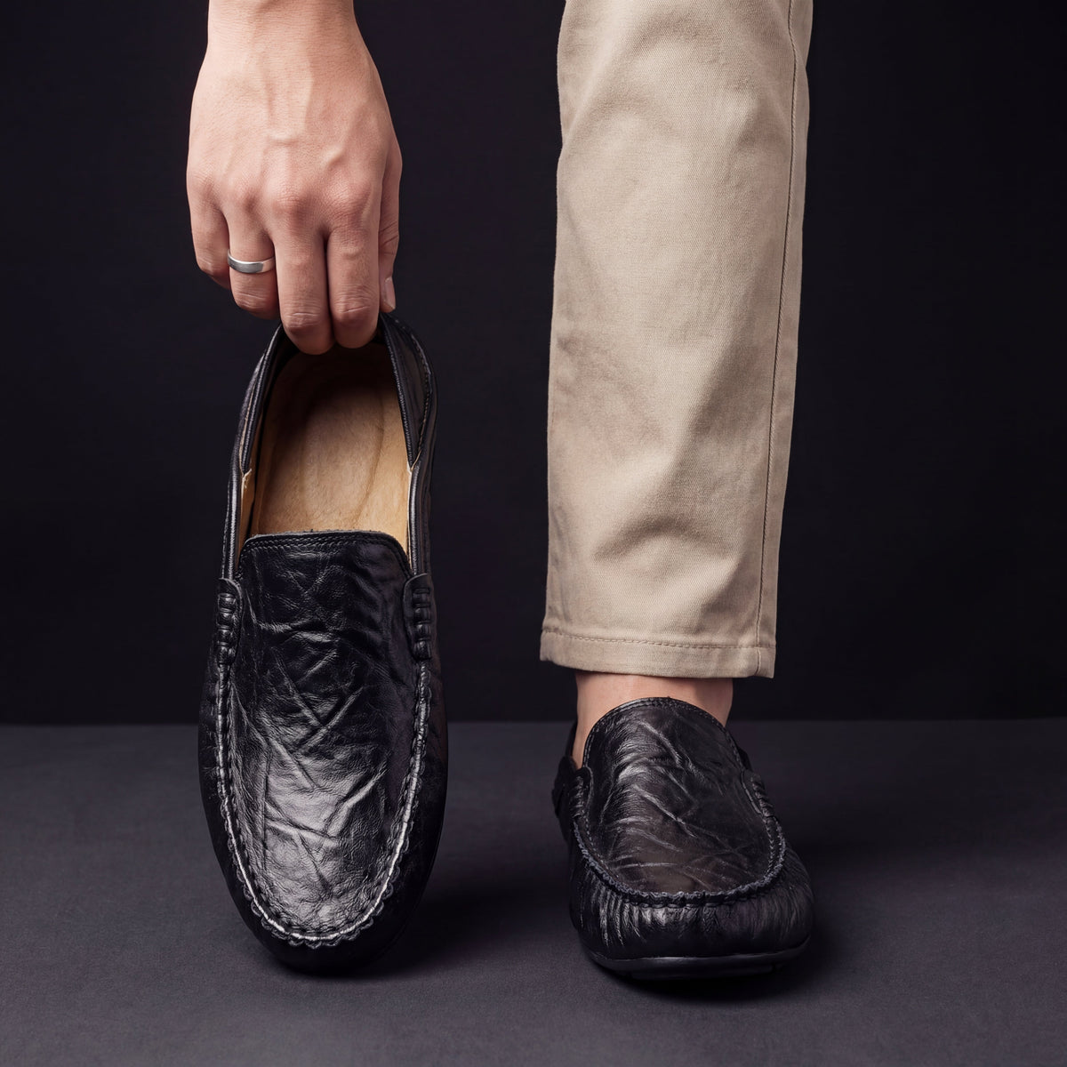 Antoine | Loafers i mjukt läder