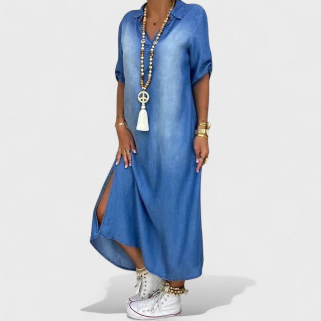 Mirka – sommarklänning i jeansstil