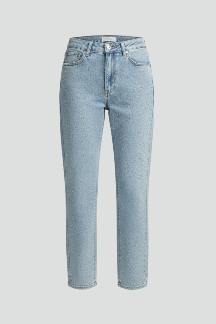 Katherine – Damens Högmidjade Glittrande Rakben Jeans