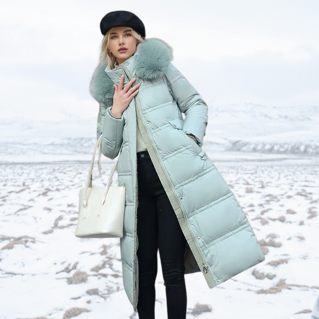 Lucia – Designer Vinter Parka Med Fuskpäls Huva