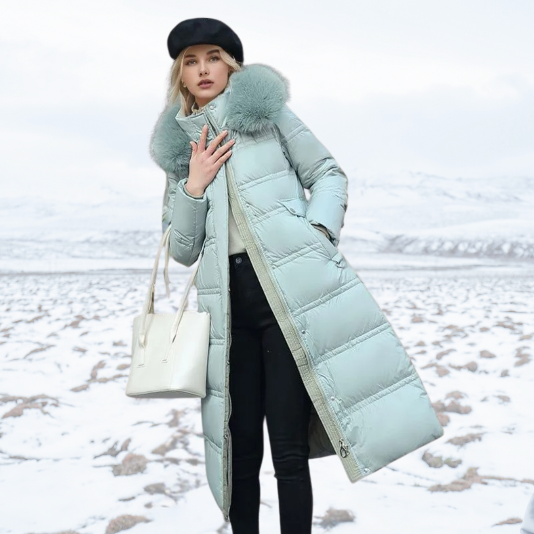 Lucia – Designer Vinter Parka Med Fuskpäls Huva