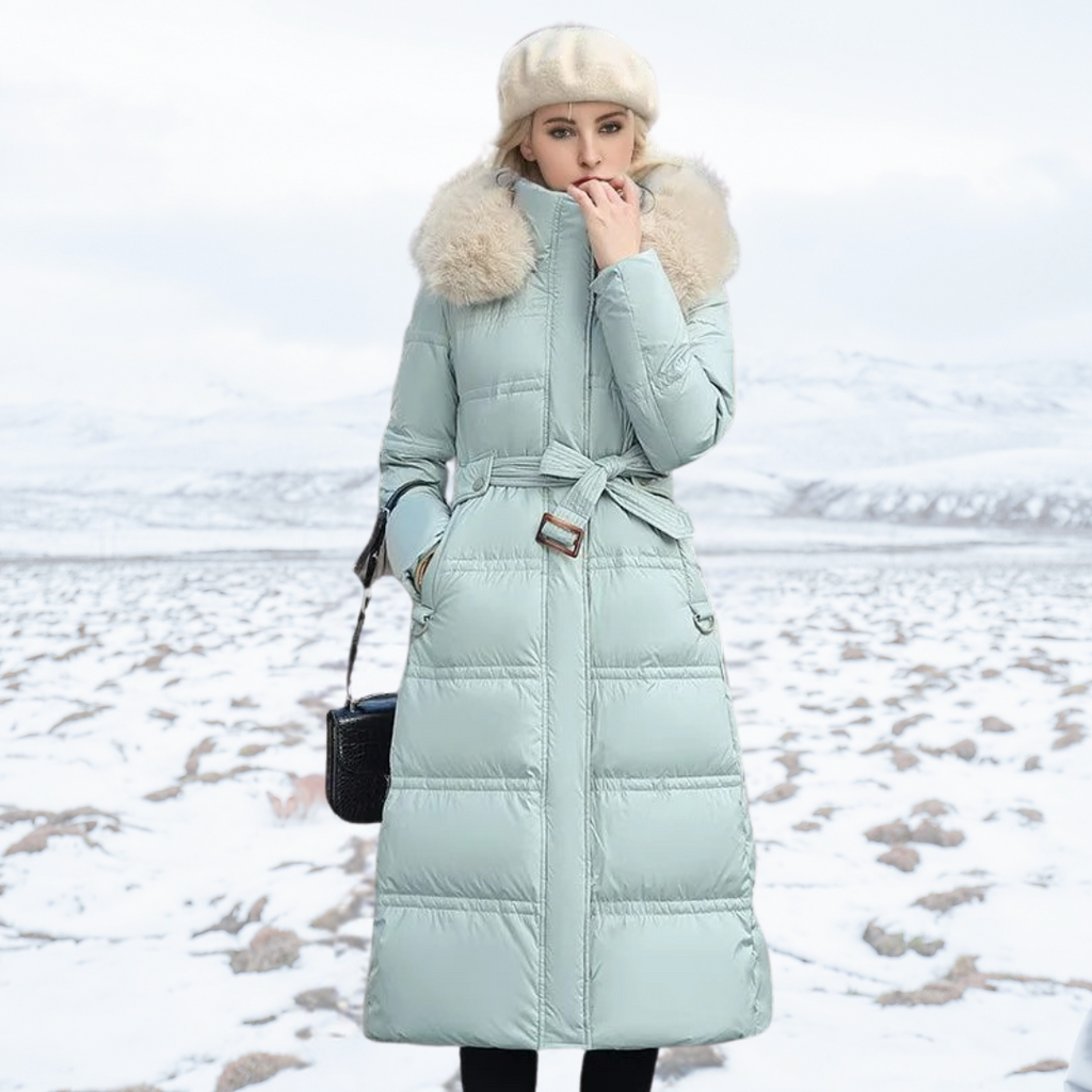 Lucia – Designer Vinter Parka Med Fuskpäls Huva