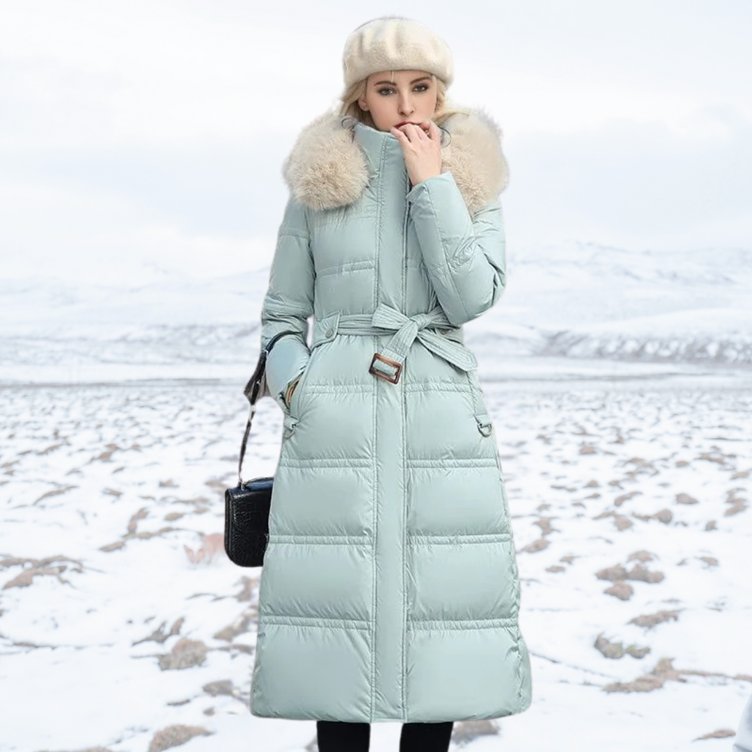 Lucia – Designer Vinter Parka Med Fuskpäls Huva