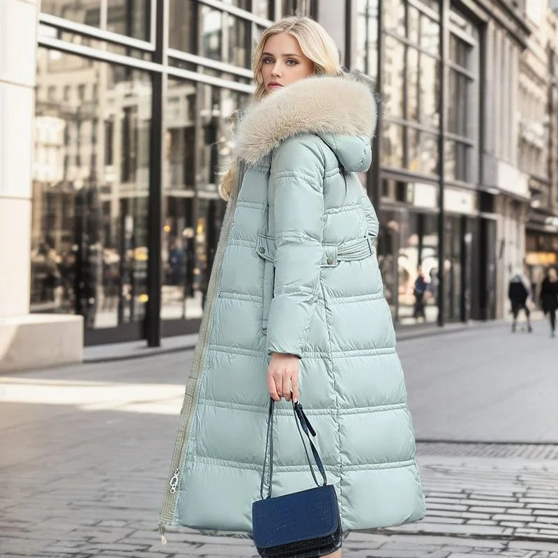 Lucia – Designer Vinter Parka Med Fuskpäls Huva