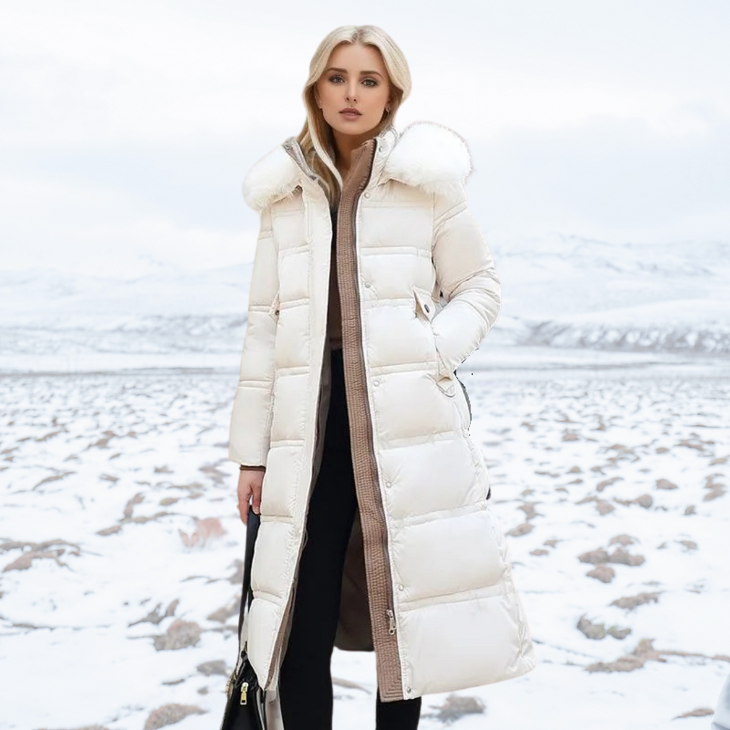 Lucia – Designer Vinter Parka Med Fuskpäls Huva
