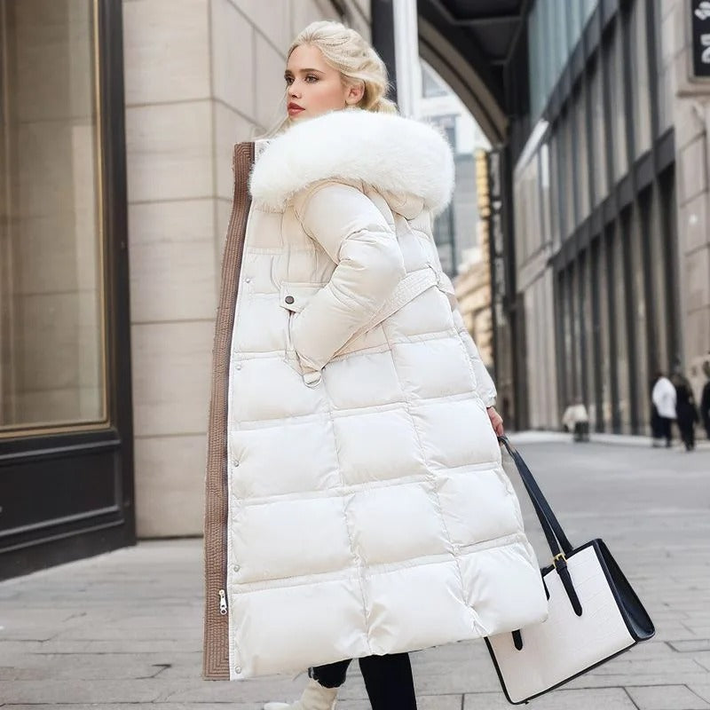 Lucia – Designer Vinter Parka Med Fuskpäls Huva