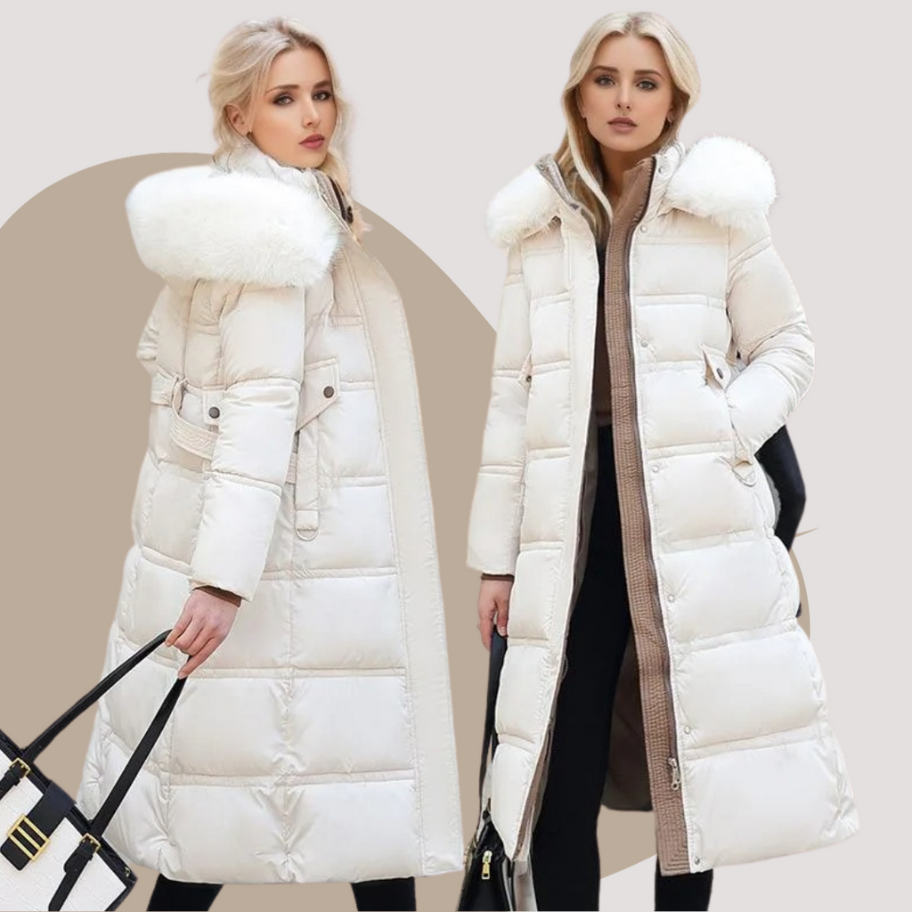 Lucia – Designer Vinter Parka Med Fuskpäls Huva