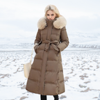 Lucia – Designer Vinter Parka Med Fuskpäls Huva