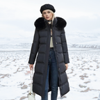 Lucia – Designer Vinter Parka Med Fuskpäls Huva