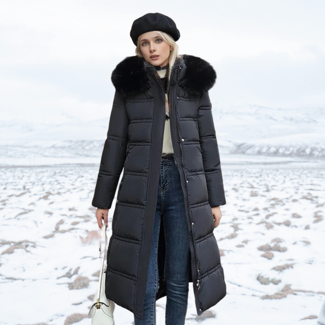Lucia – Designer Vinter Parka Med Fuskpäls Huva