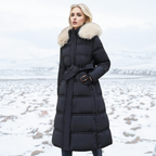 Lucia – Designer Vinter Parka Med Fuskpäls Huva