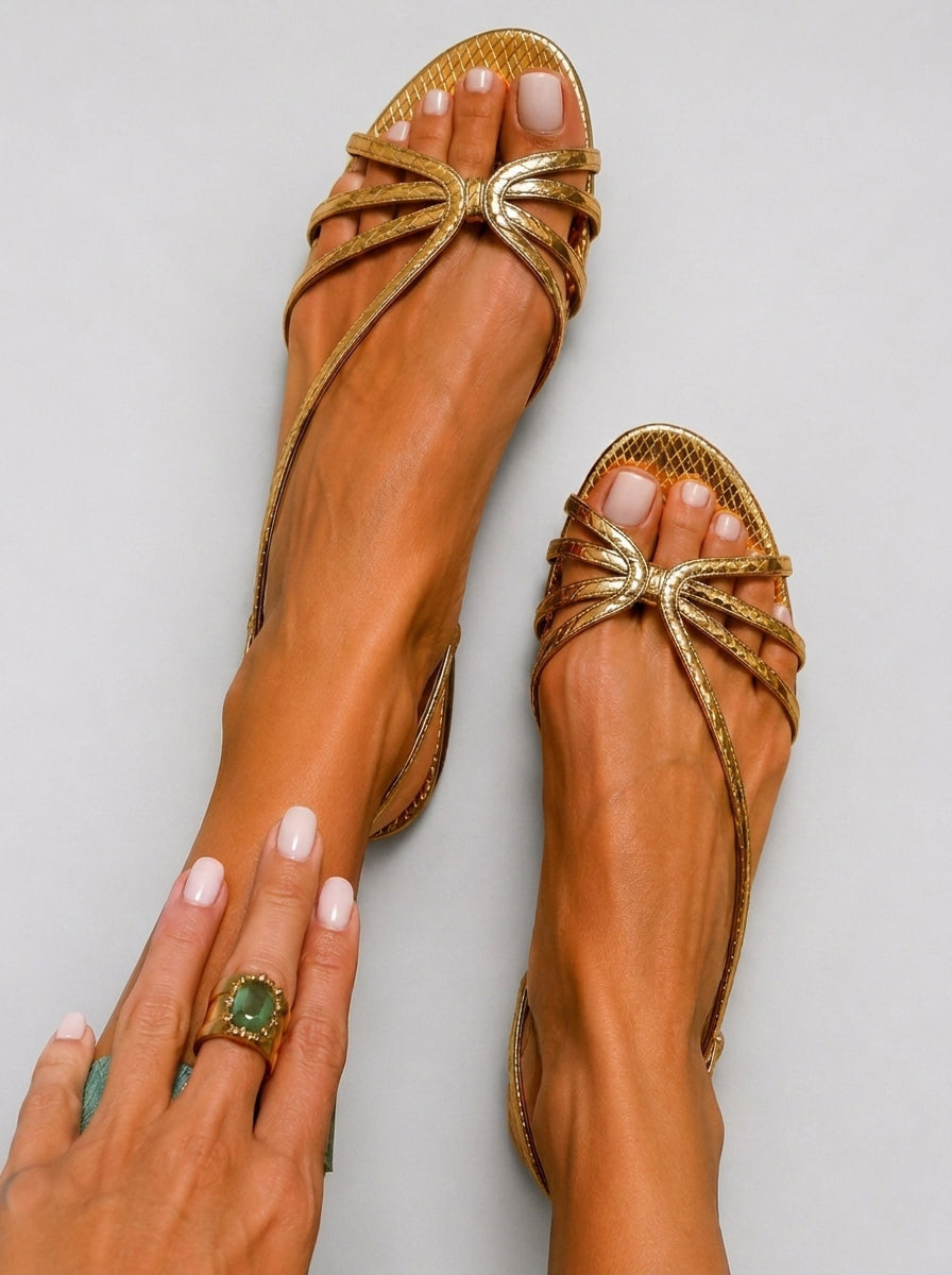 Nathalie | Fina sandaler med rosett