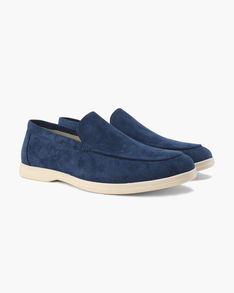 Loafers i läder och mocka