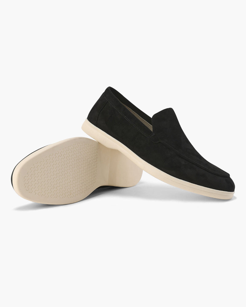 Loafers i läder och mocka