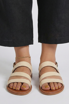 Makayla – Kvinno moderna platta sandaler med bakrem