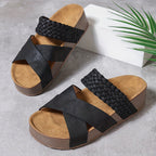 Flätade eleganta sandaler