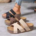 Flätade eleganta sandaler
