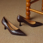 Lucie | Smala pumps i läder