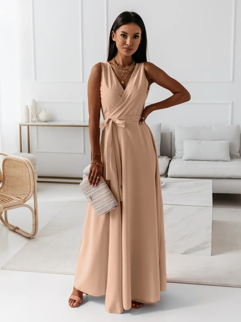 Hailey – Kvinnor Bröllopsgäst Elegant Wrap Maxi Klänning