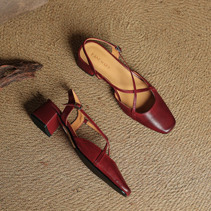Chloé | Slingback-pumps med korslagda remmar