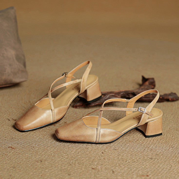 Chloé | Slingback-pumps med korslagda remmar