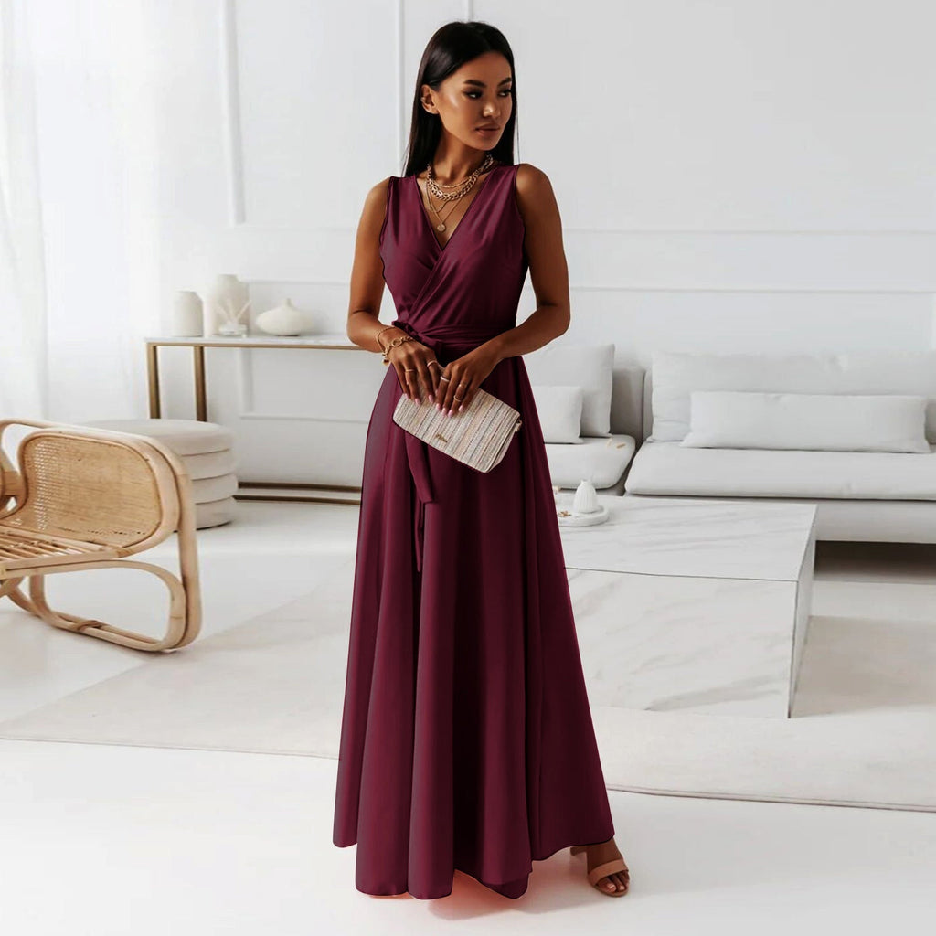 Hailey – Kvinnor Bröllopsgäst Elegant Wrap Maxi Klänning