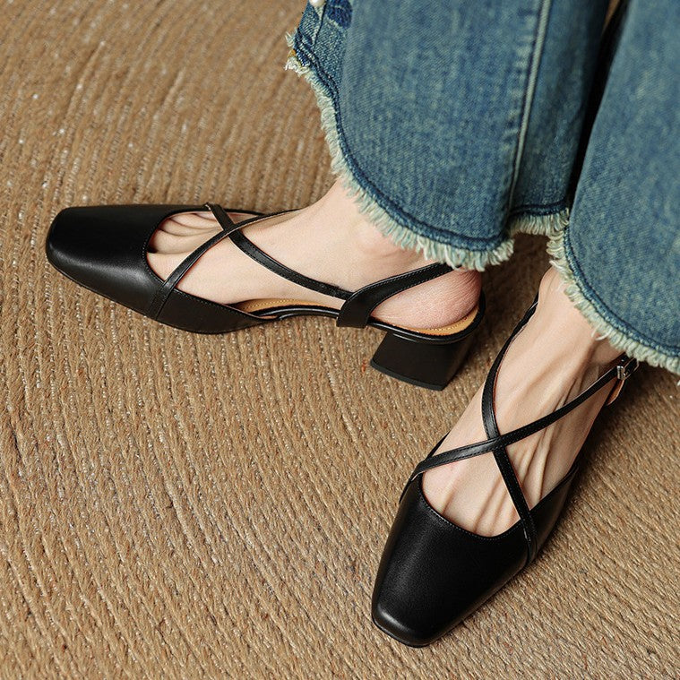 Chloé | Slingback-pumps med korslagda remmar