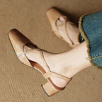 Chloé | Slingback-pumps med korslagda remmar