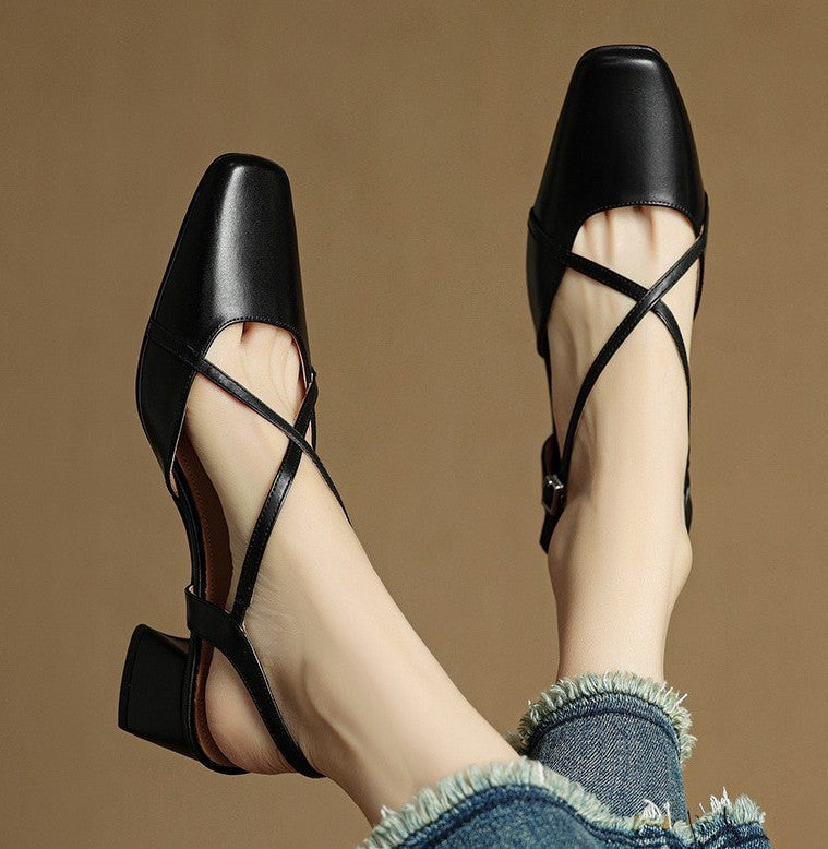 Chloé | Slingback-pumps med korslagda remmar