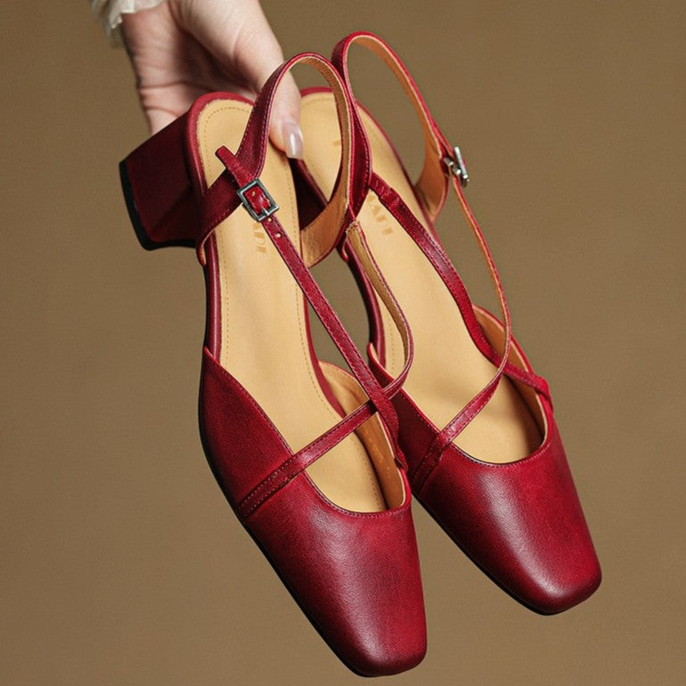 Chloé | Slingback-pumps med korslagda remmar