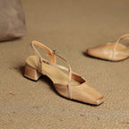 Chloé | Slingback-pumps med korslagda remmar