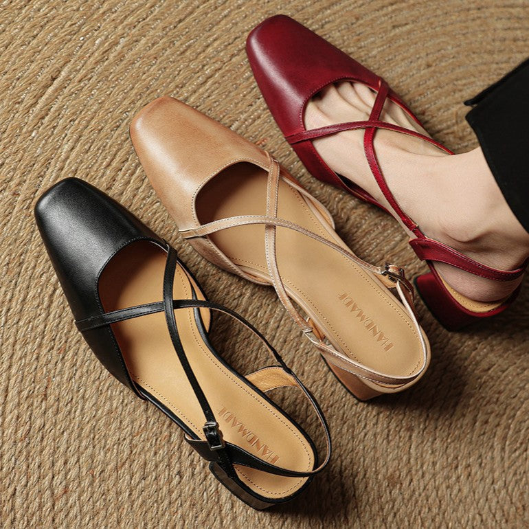 Chloé | Slingback-pumps med korslagda remmar