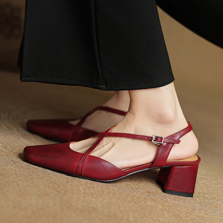 Chloé | Slingback-pumps med korslagda remmar