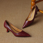 Lucie | Smala pumps i läder