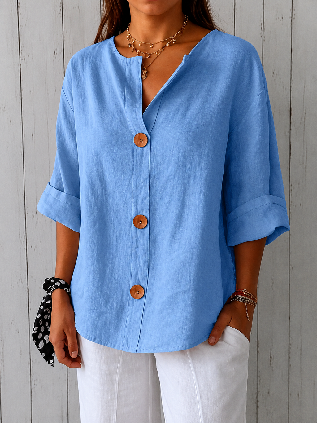 Marie | Sofistikerad blus med volanger