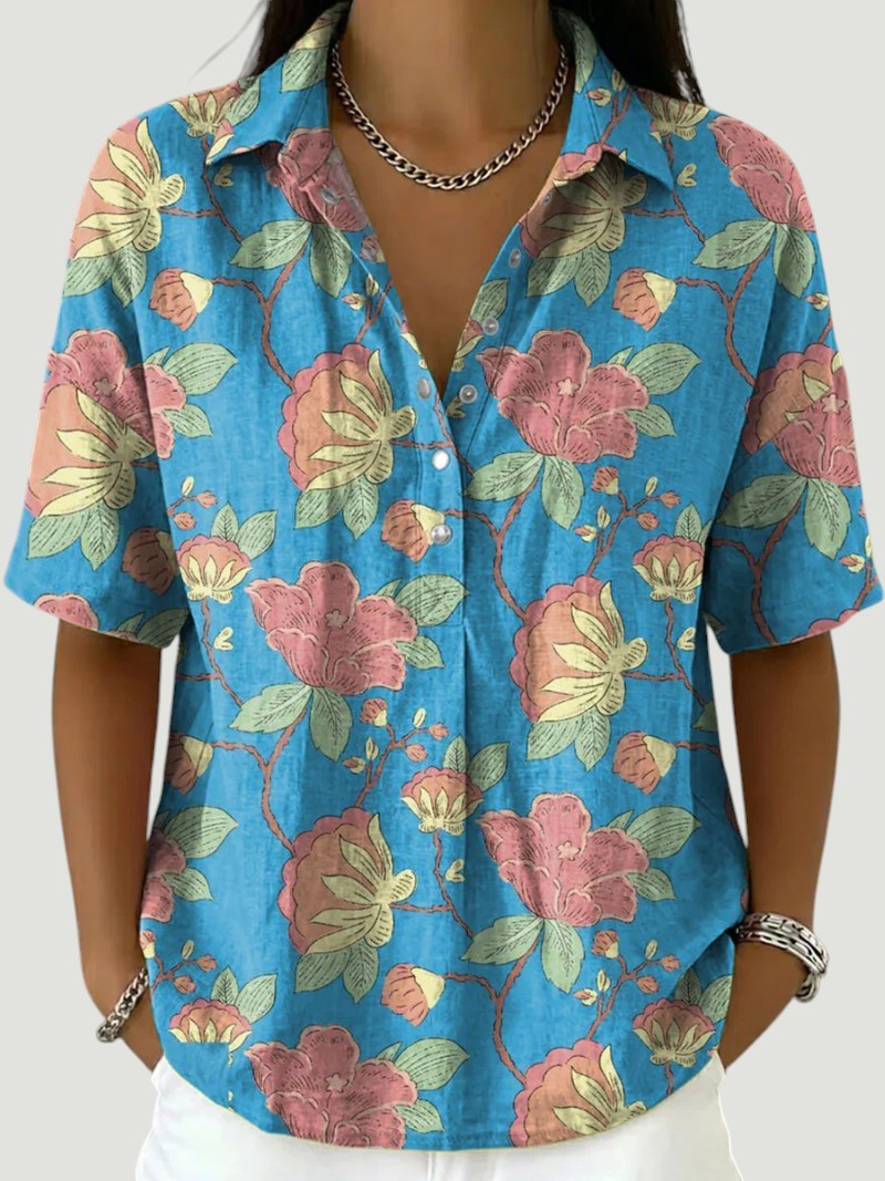 Bérénice | Elegant blommig blus