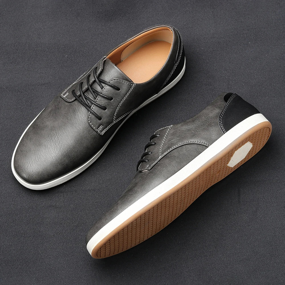 Sneakers i läder