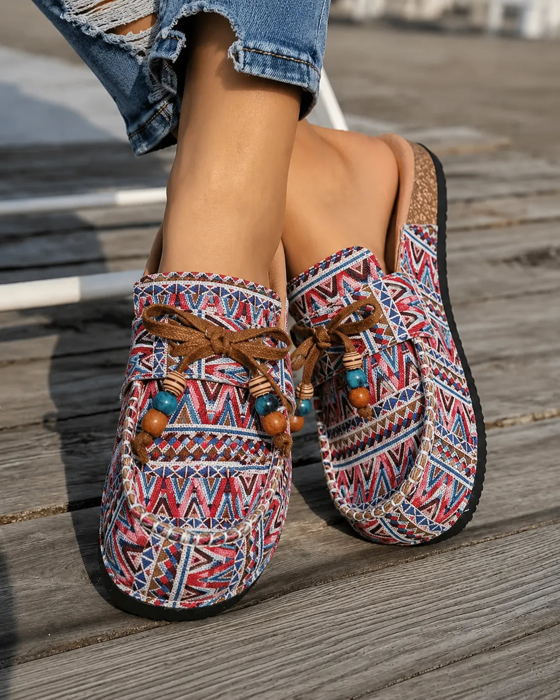 Léa | Bohemiska loafers med snörning