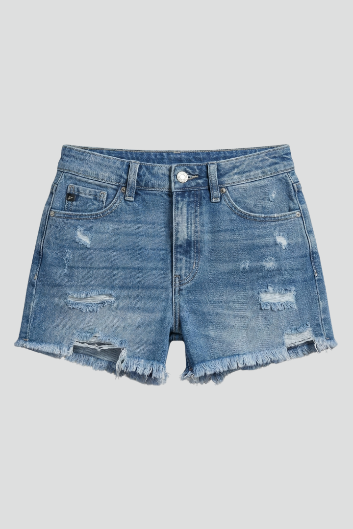 Caroline – Damshorts med fransade fållar