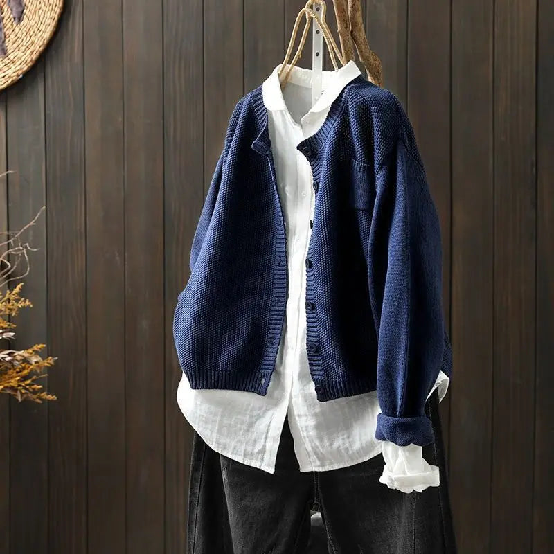 Margot | Ribbstickad cardigan med rund hals