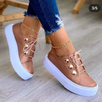 Serena – Ortopediska Platåsneakers Med Rund Tå