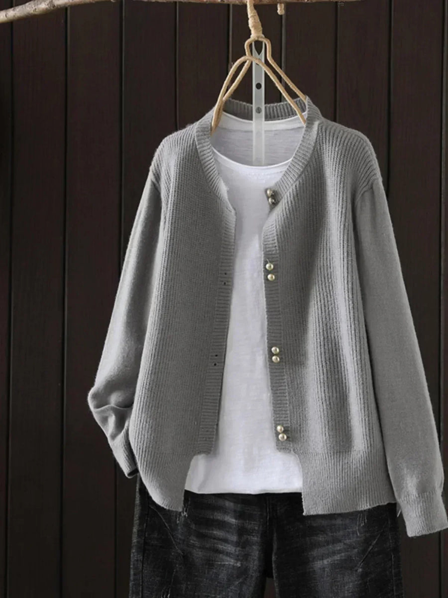 Véronique | Cardigan med pärlemorknappar