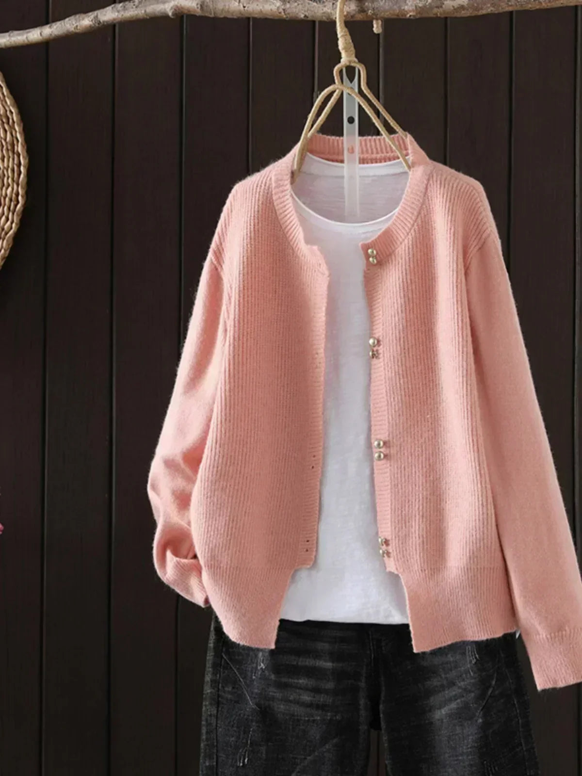 Véronique | Cardigan med pärlemorknappar