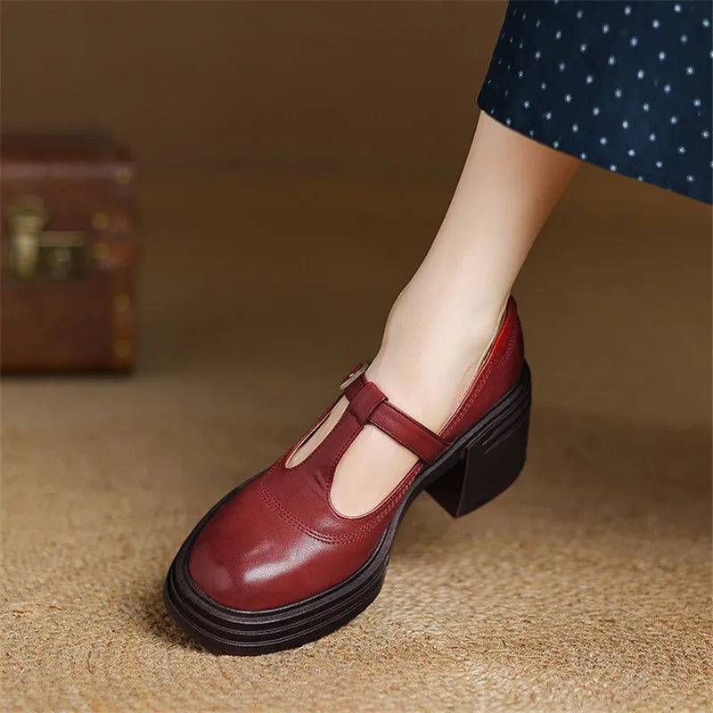 Claire | Retro pumps med bred klack