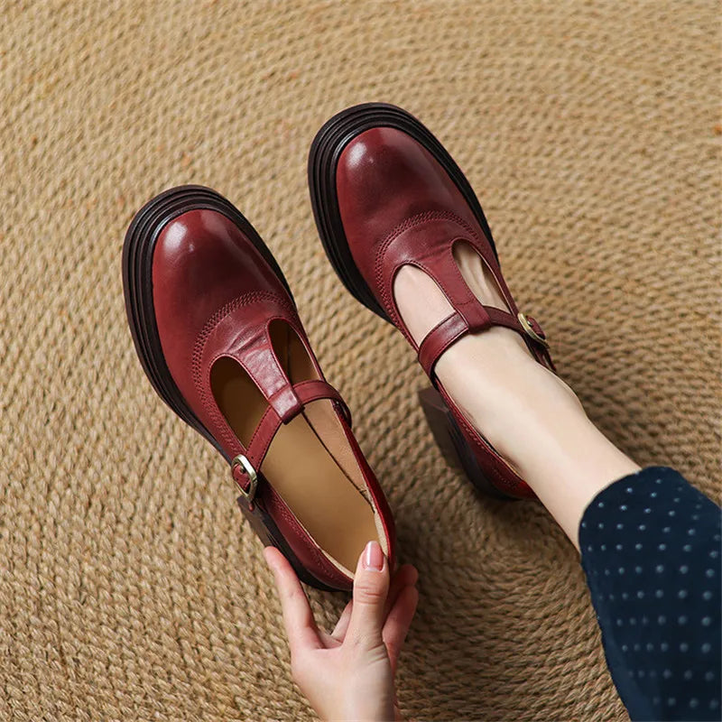 Claire | Retro pumps med bred klack