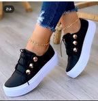 Serena – Ortopediska Platåsneakers Med Rund Tå