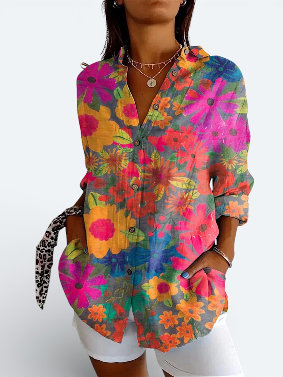 Aveline | Chic blus med knappar